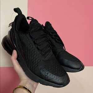 Nike Black Mesh Air Max 270-style Sneakers